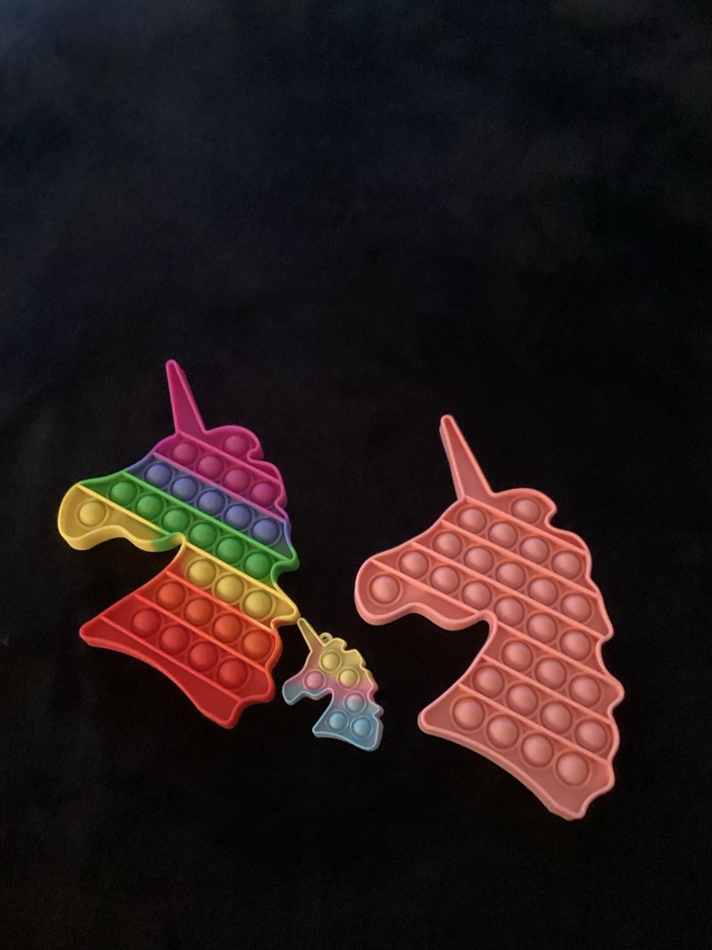 Unicorn Pop Fidget Toys - Pink and Rainbow Silicone Sensory Toy